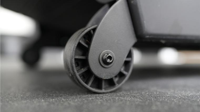 The transport wheels on the AssaultRunner Elite.