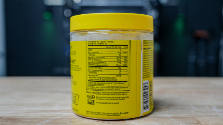 Cellucor C4 Pre-Workout supplement facts