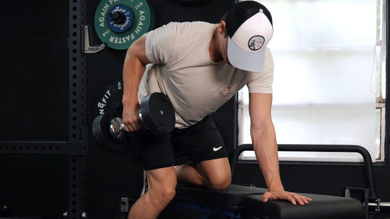 Jake Doing Rows with the Snode Adjustable Dumbbells