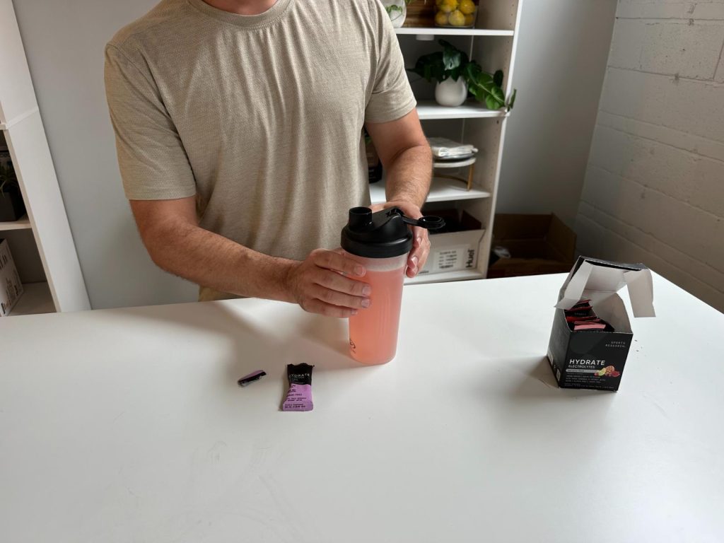 Sports Research Hydrate in a shaker cup