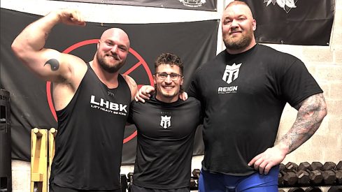 Fittest & Strongest — Mitchell Hooper, Hafthor Björnsson, and Justin Medeiros Train Behind-the-Neck Press