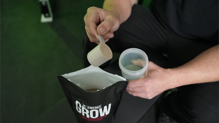 A full scoop of XWERKS Grow protein powder