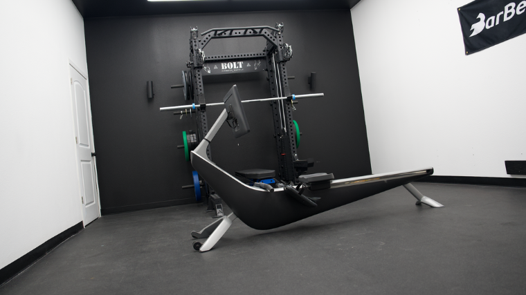 The Hydrow Pro in the BarBend gym.