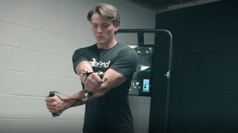 A person working out with the Speediance Home Gym.