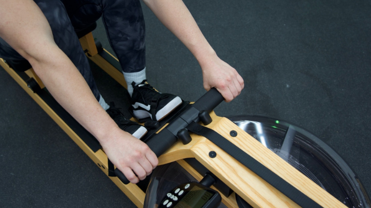 Handlebars on the WaterRower A1 Oak Rowing Machine.